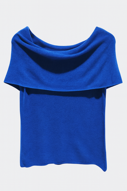 100% Cashmere Cowl Neck Top
