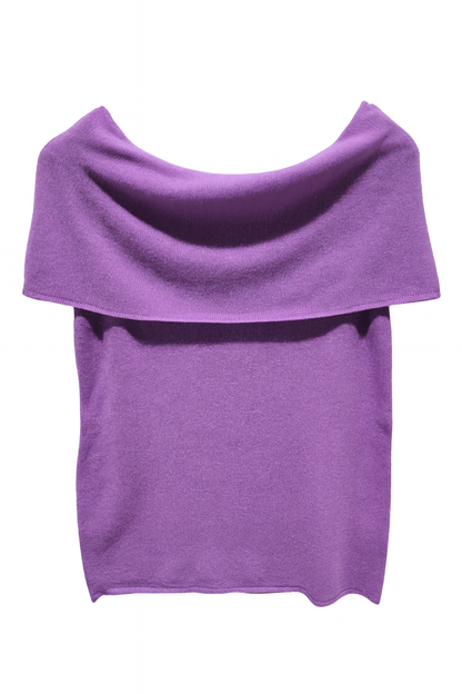 100% Cashmere Cowl Neck Top