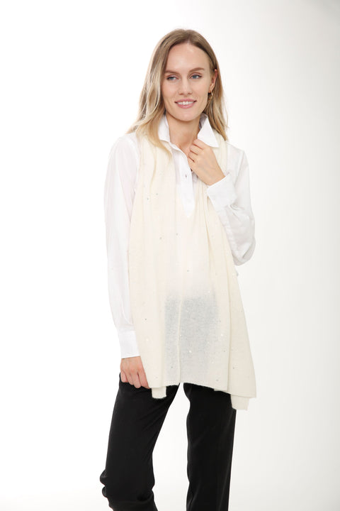 Cashmere Blend Pearls & Heat Set Embellishment Topper