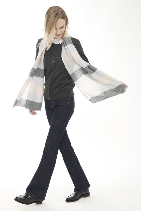 100% Cashmere Striped Scarf