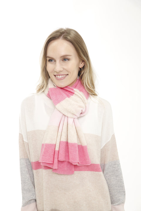 100% Cashmere Striped Scarf