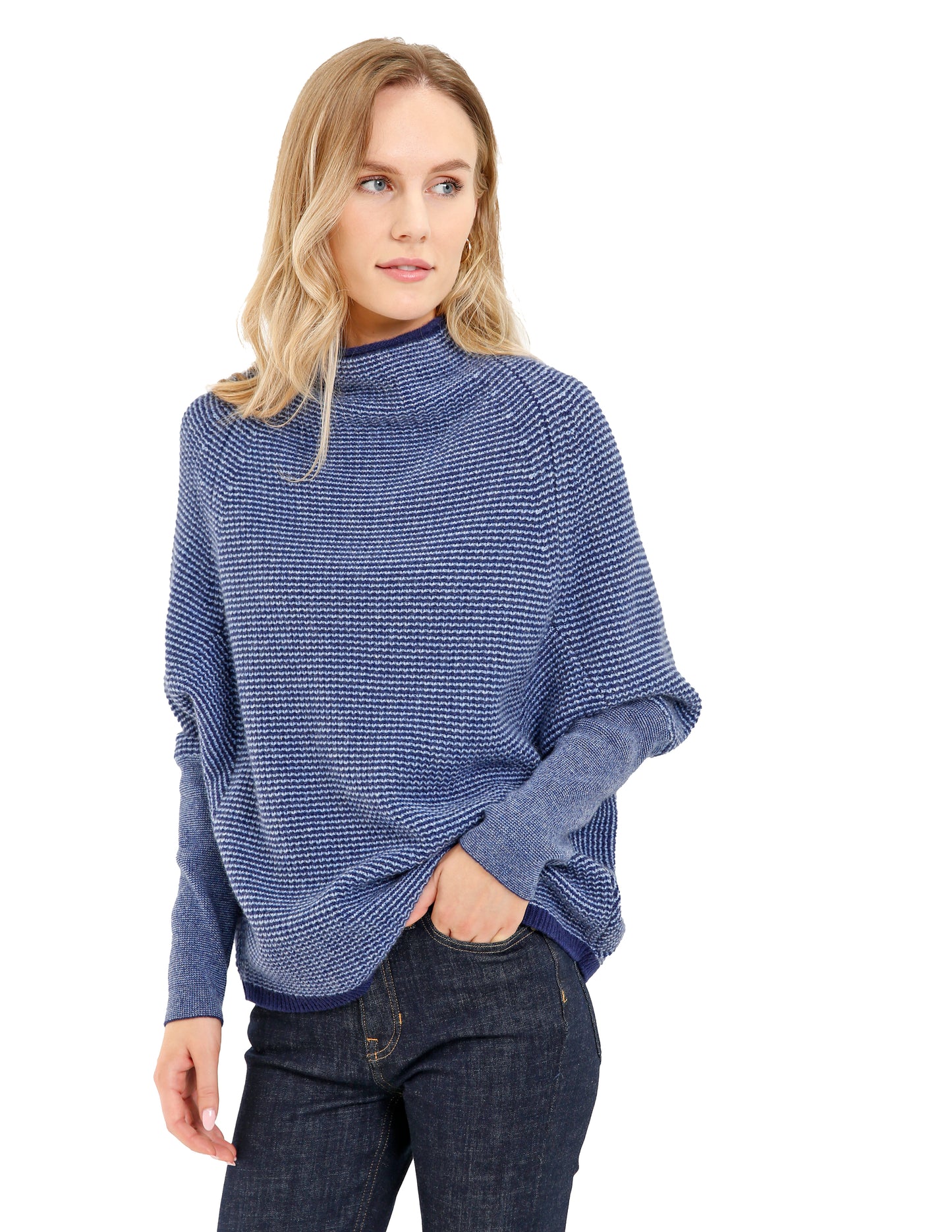 Cashmere Wool Long Sleeve Dolman Pullover