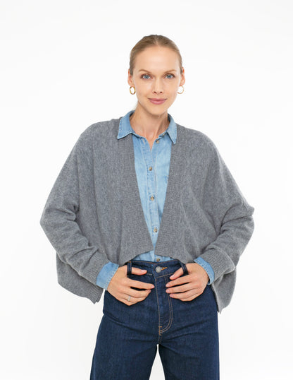Cashmere Long Sleeve Cropped Cardigan