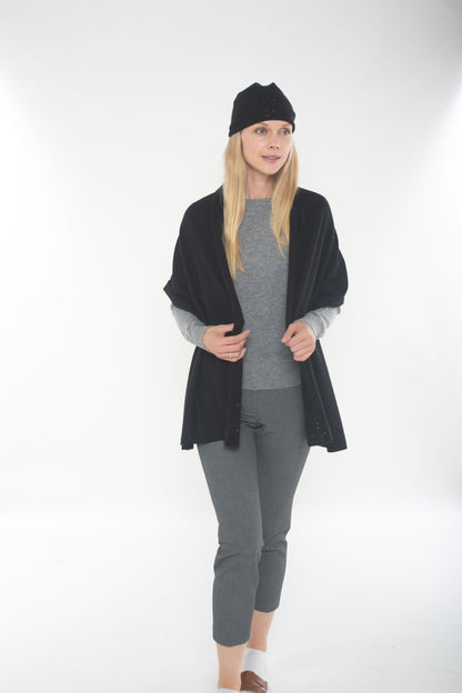 100% Cashmere Embellished Hat