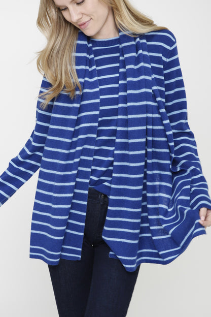 100% Cashmere Mini Stripe Scarf