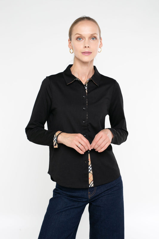 The Perfect Knit Shirt with Plaid Woven