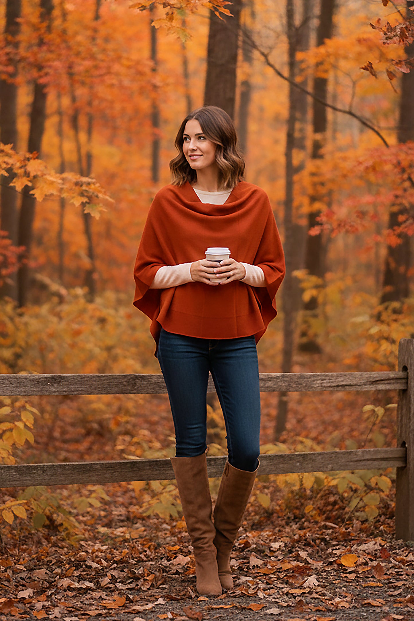 100% Cashmere Poncho