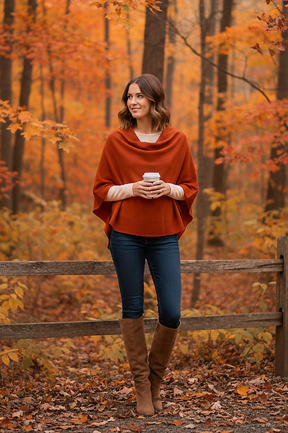 100% Cashmere Poncho