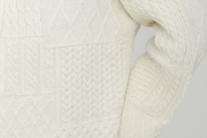 Cashmere Blend Long Sleeve Textured Cardigan