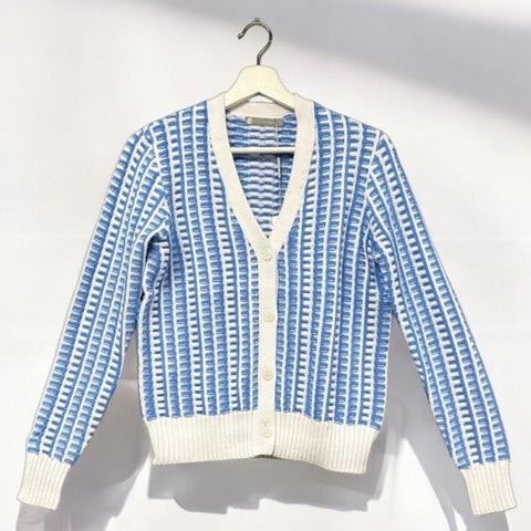 2-Color V-Neck Button Cardigan