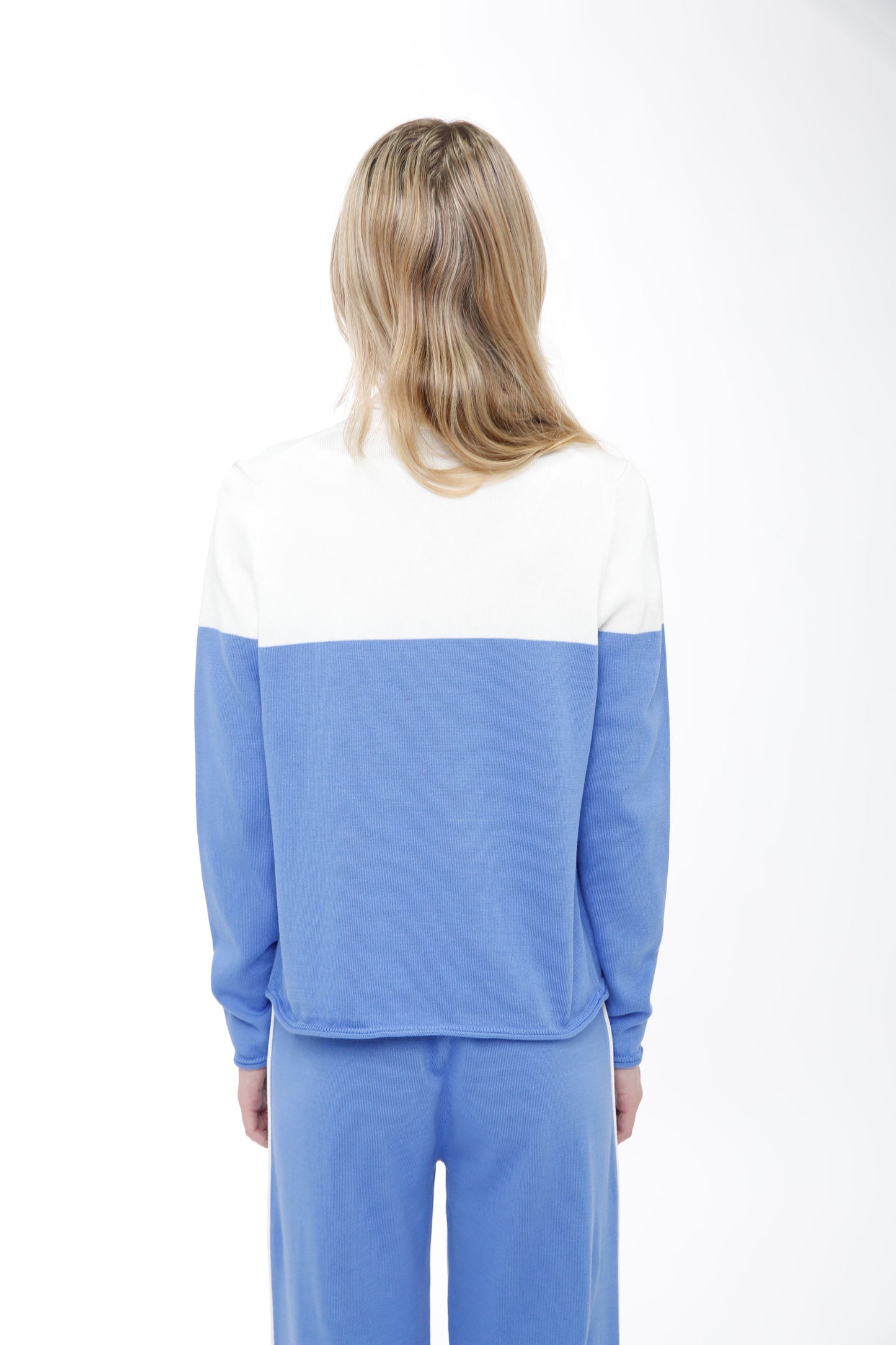 Long Sleeve Color Block Open Cardigan