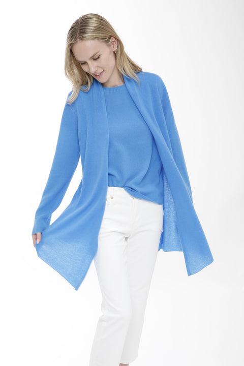 100% Cashmere Open Cardigan