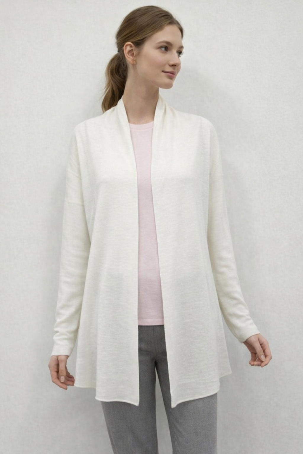 100% Cashmere Open Cardigan