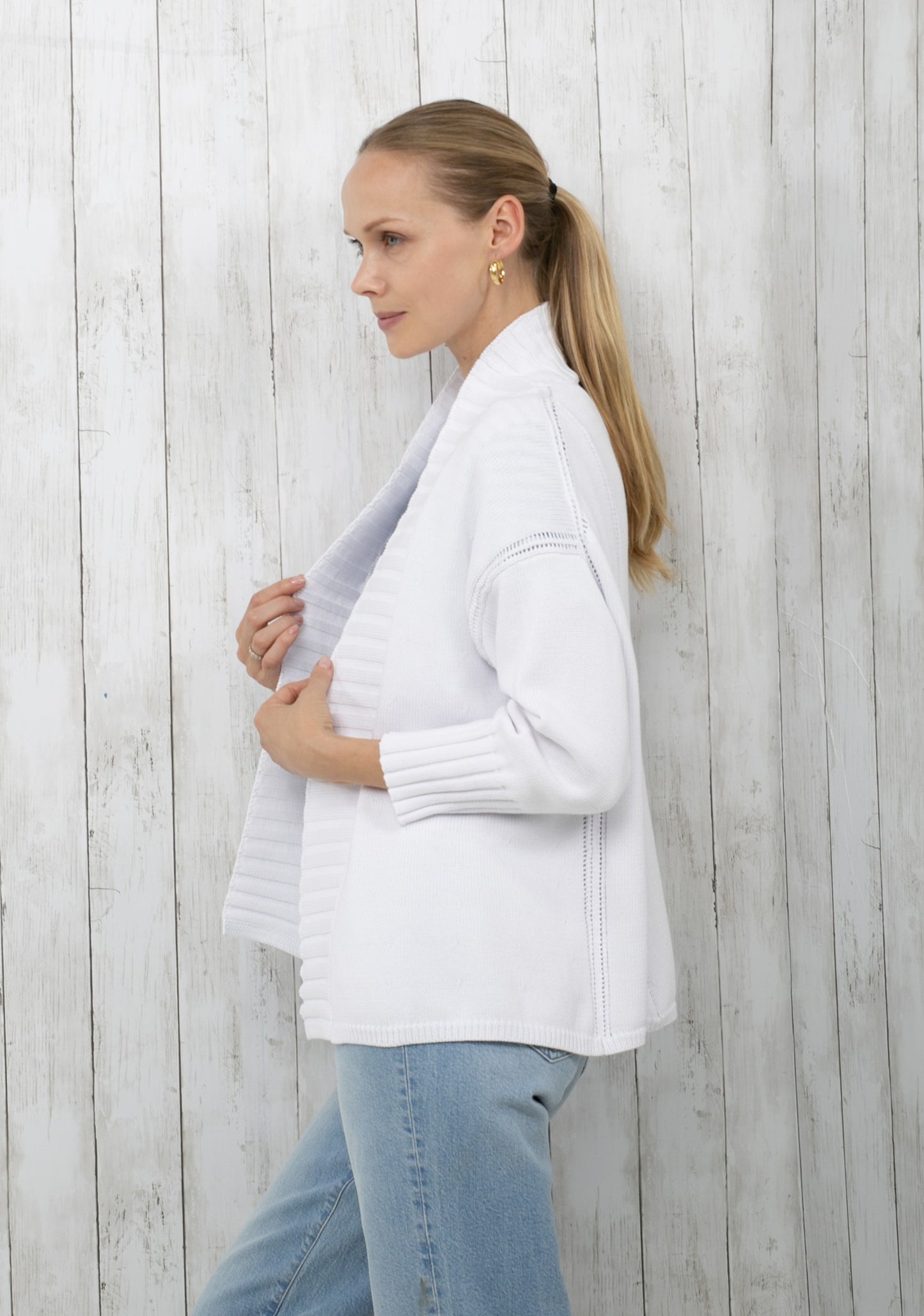 Cotton Swing Open Cardigan