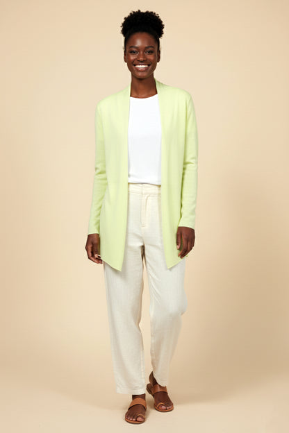 100% Cashmere Open Cardigan