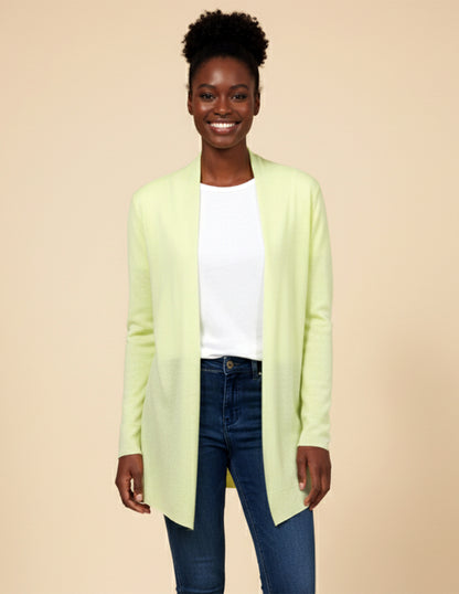 100% Cashmere Open Cardigan