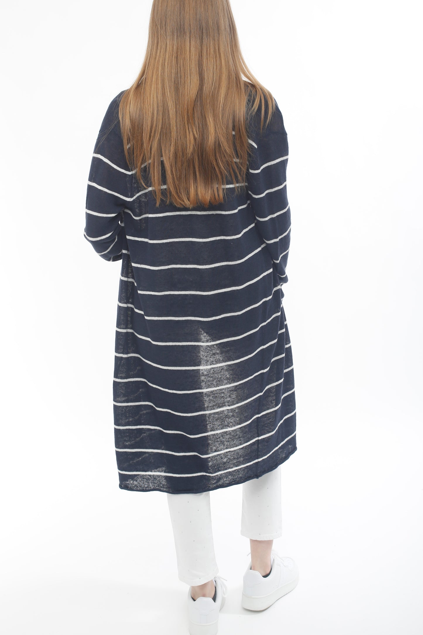 100% Linen Stripe Combo Duster
