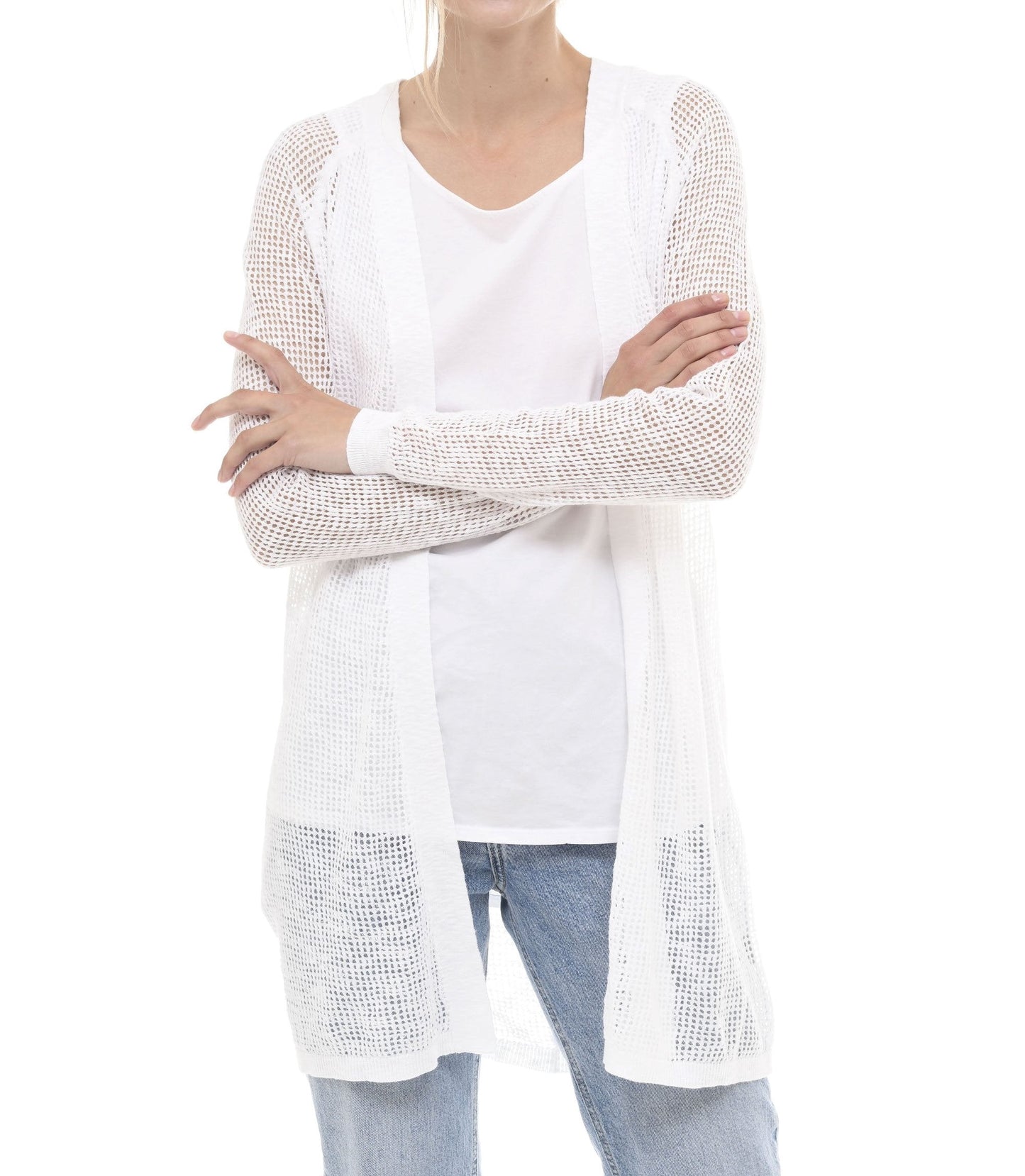 Mesh Raglan Cardigan (NSC4133) - InCashmere