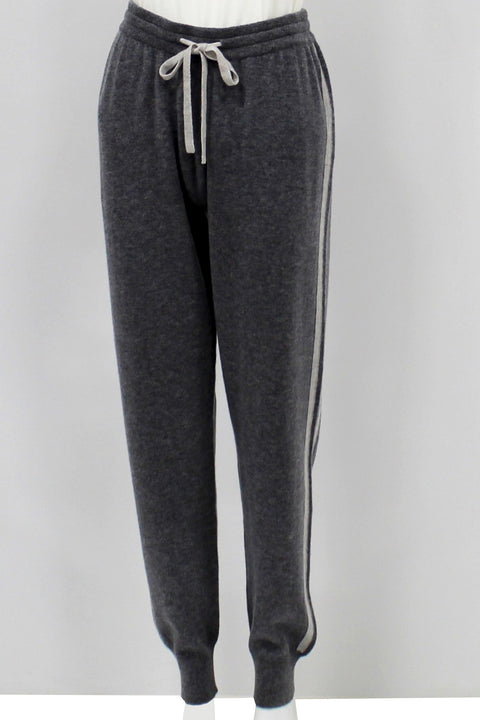 100% Cashmere Jogger Pant with Side Stripe