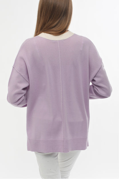 100% Cashmere V-Neck Cardigan With Daisy Buttons